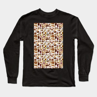 pastry colorful pattern Long Sleeve T-Shirt